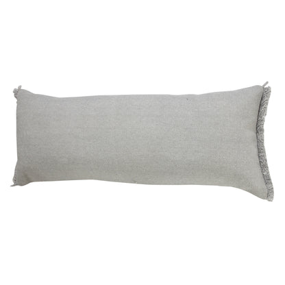 14" X 36" Jet Black 100% Cotton Zippered Pillow