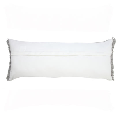 14" X 36" Jet Black 100% Cotton Zippered Pillow