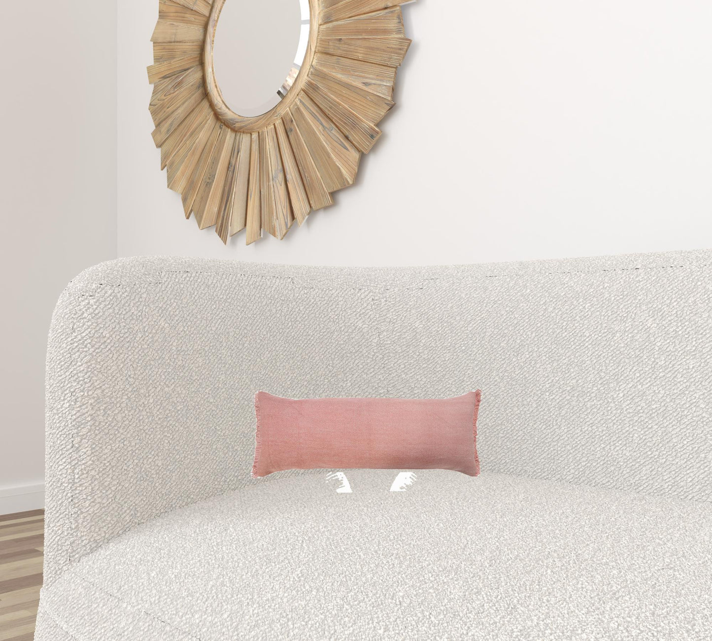 14" X 36" Jet Black 100% Cotton Zippered Pillow