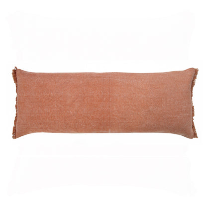 14" X 36" Jet Black 100% Cotton Zippered Pillow