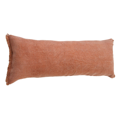 14" X 36" Jet Black 100% Cotton Zippered Pillow