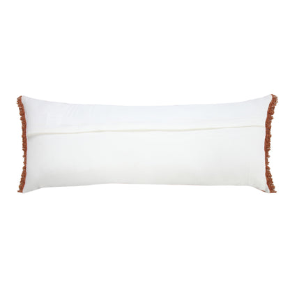 14" X 36" Jet Black 100% Cotton Zippered Pillow