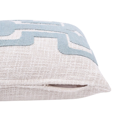 20" X 20" Black And Ivory 100% Cotton Geometric Zippered Pillow