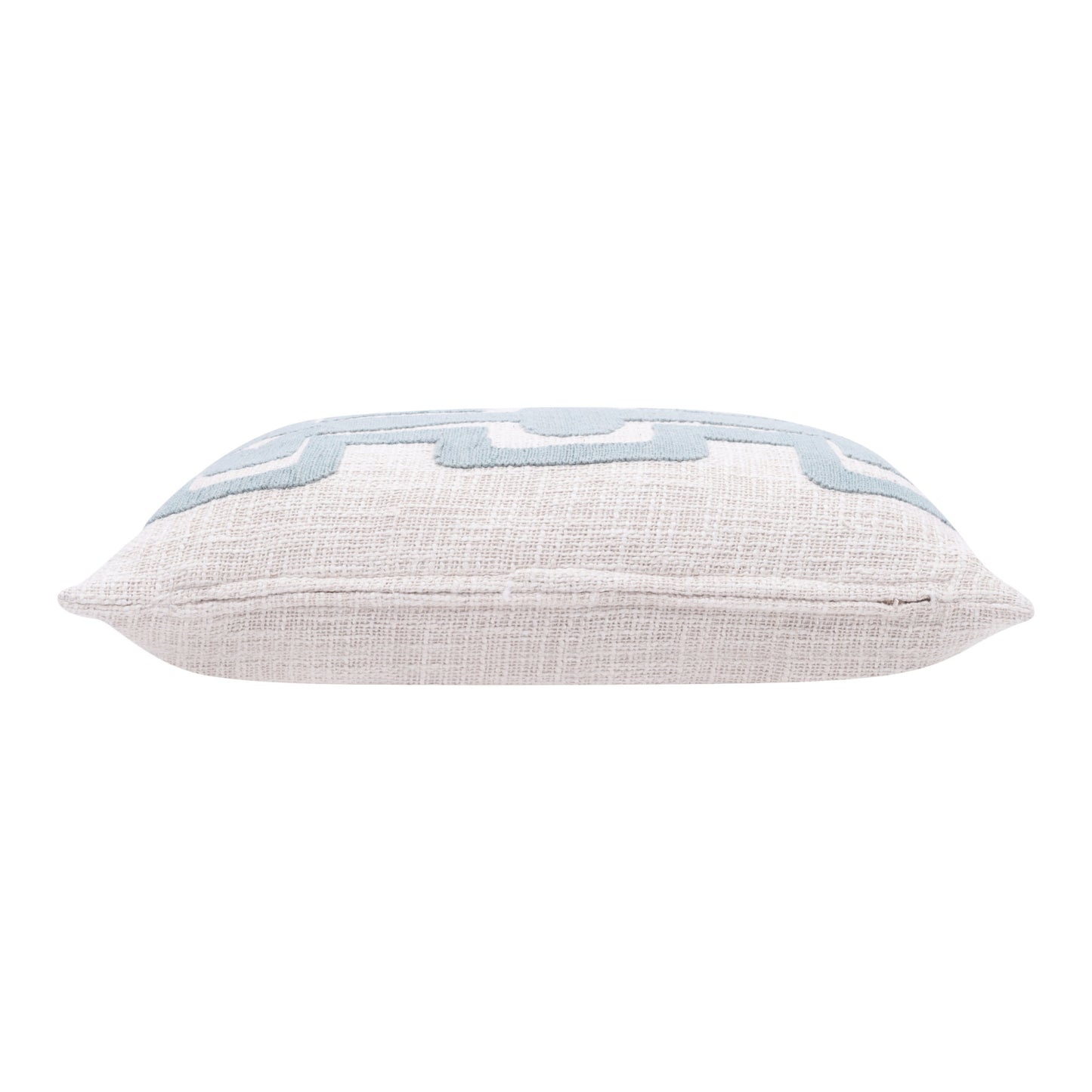 20" X 20" Black And Ivory 100% Cotton Geometric Zippered Pillow
