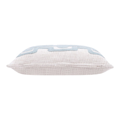 20" X 20" Black And Ivory 100% Cotton Geometric Zippered Pillow