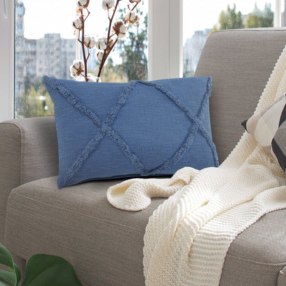 20" X 20" Ivory 100% Cotton Zippered Pillow