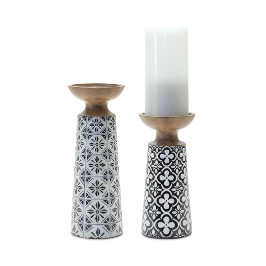 Set Of Two White Flameless Tabletop