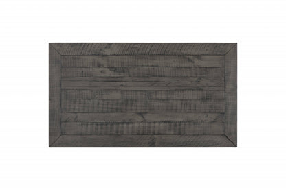 50" White And Gray Wood Distressed Coffee Table With Storage