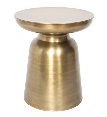 19" Gold Metal Round End Table