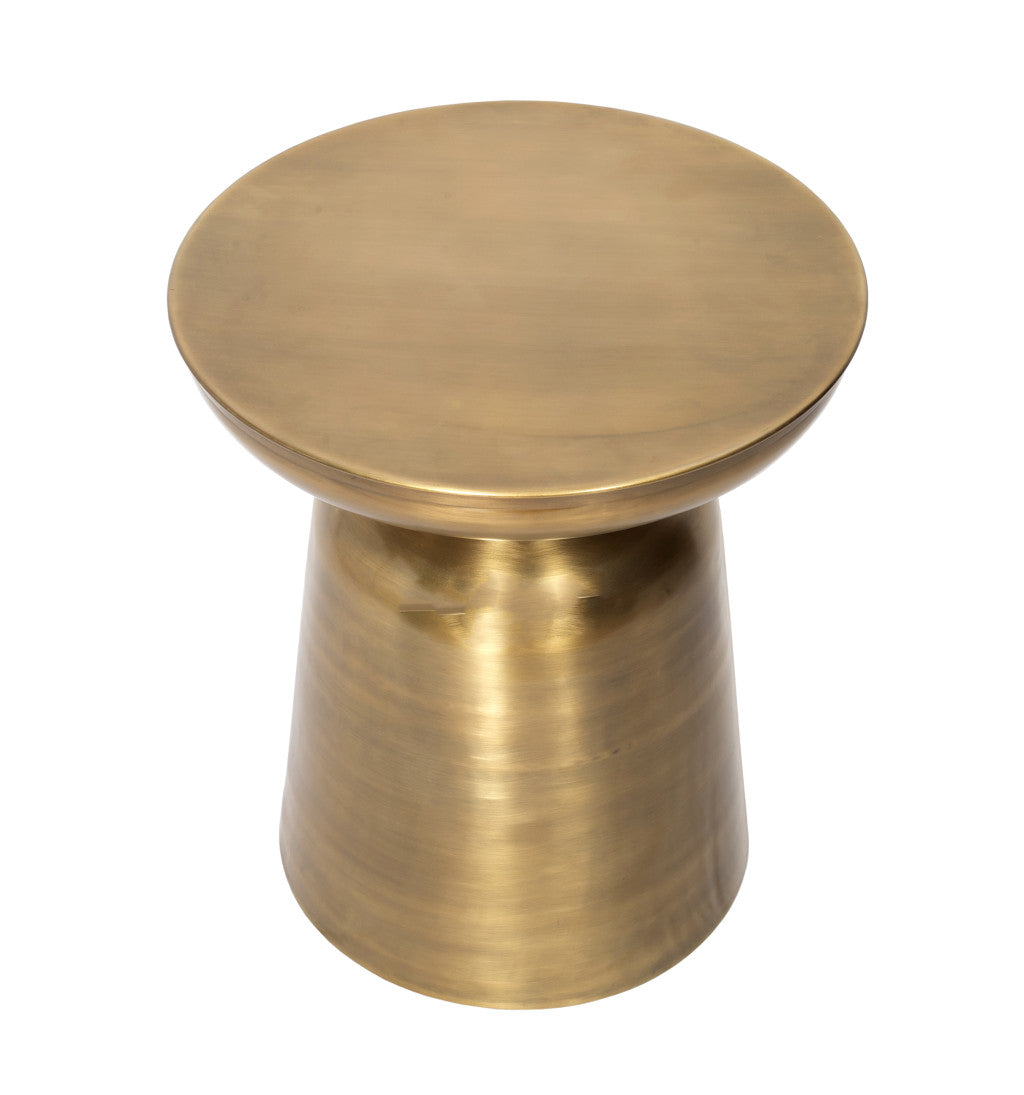 19" Gold Metal Round End Table