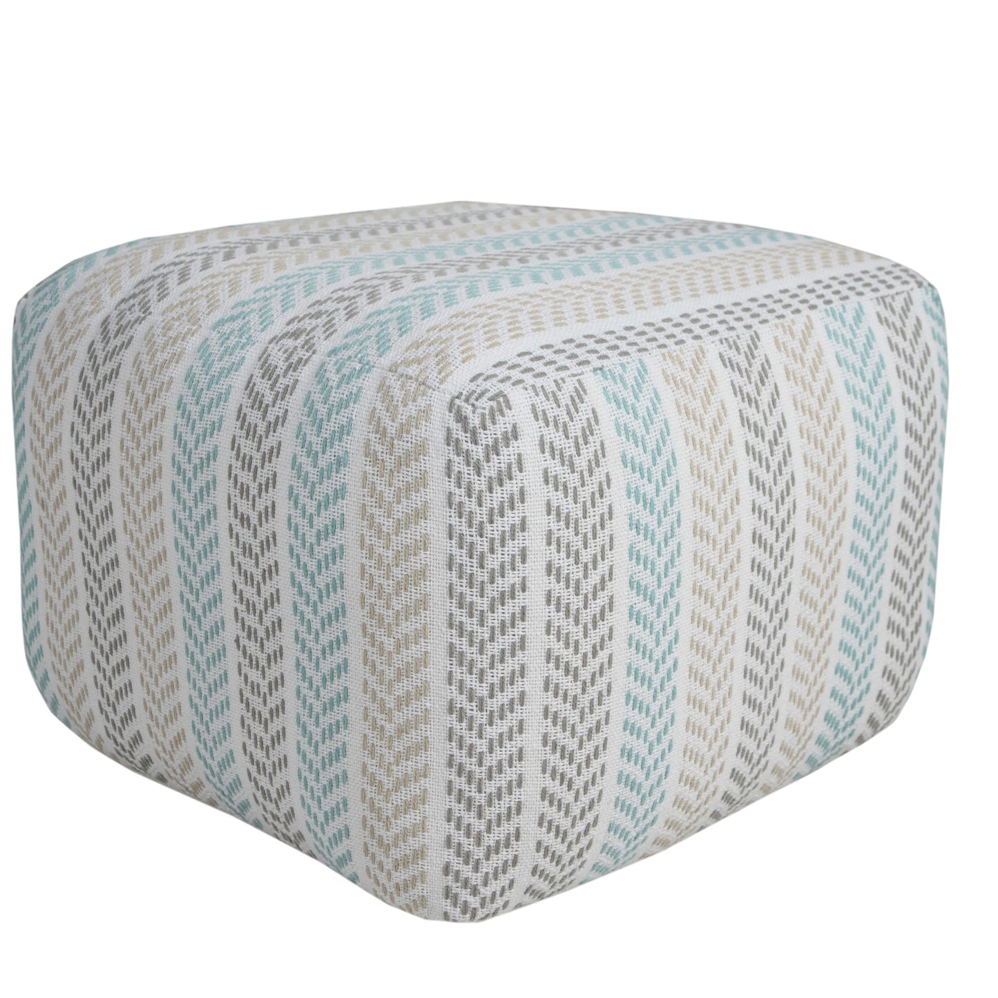 18" Gray 100% Cotton Ottoman