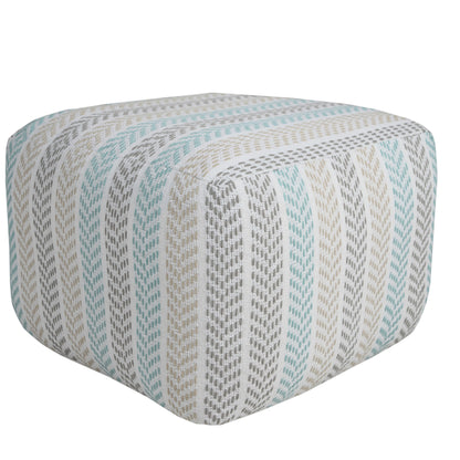 18" Gray 100% Cotton Ottoman