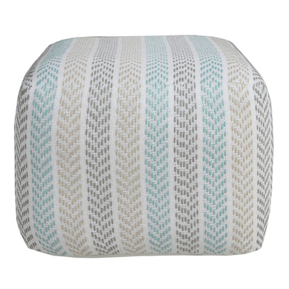 18" Gray 100% Cotton Ottoman