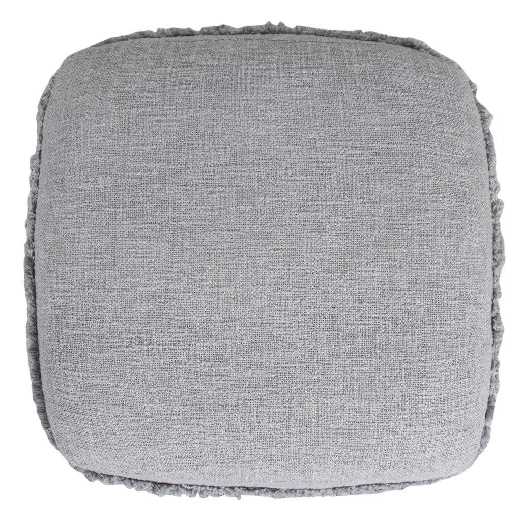 18" Cream 100% Cotton Ottoman