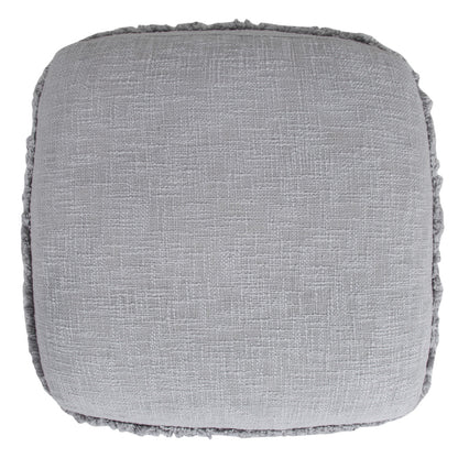 18" Cream 100% Cotton Ottoman
