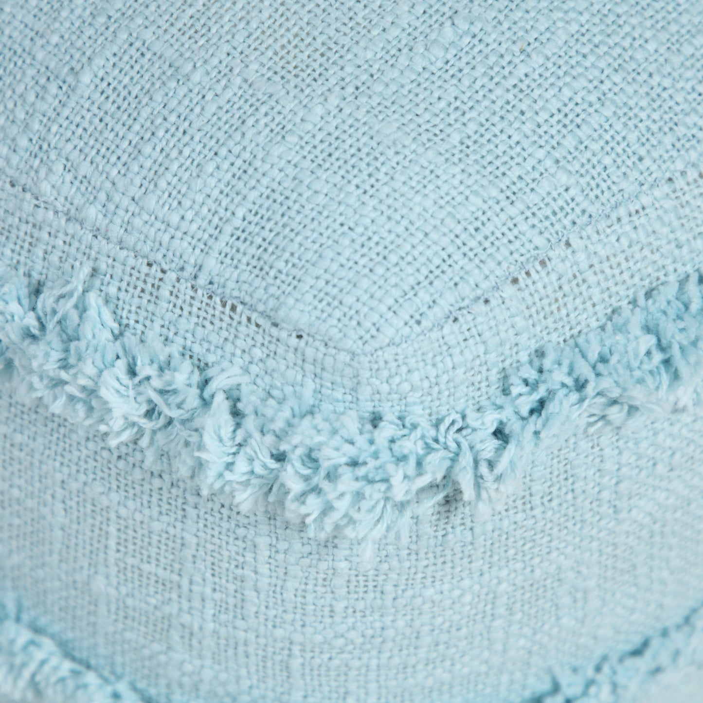 18" Cream 100% Cotton Ottoman