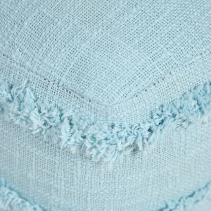 18" Cream 100% Cotton Ottoman