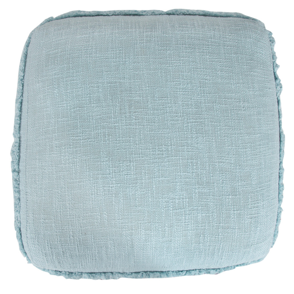 18" Cream 100% Cotton Ottoman