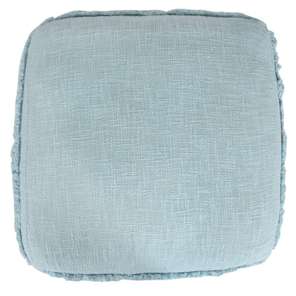 18" Cream 100% Cotton Ottoman