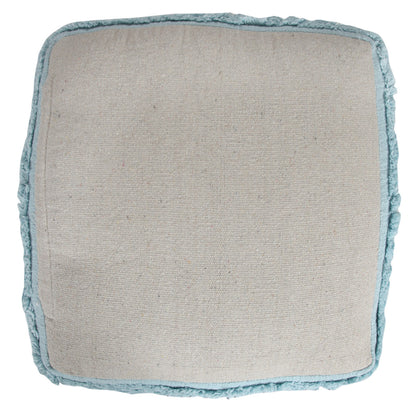 18" Cream 100% Cotton Ottoman