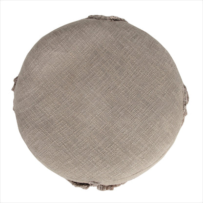 18" Gray 100% Cotton Ottoman
