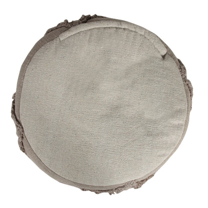 18" Gray 100% Cotton Ottoman