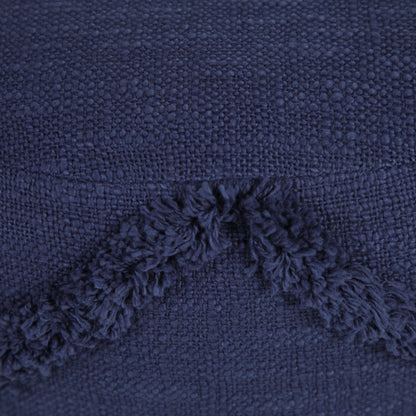 18" Gray 100% Cotton Ottoman