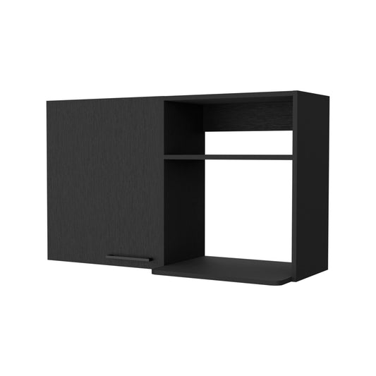 39" Black Accent Cabinet With Two Shelves