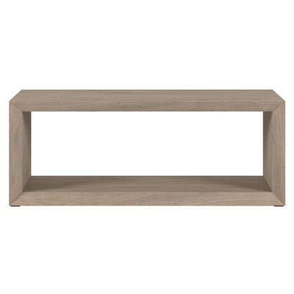 48" Gray Coffee Table With Shelf