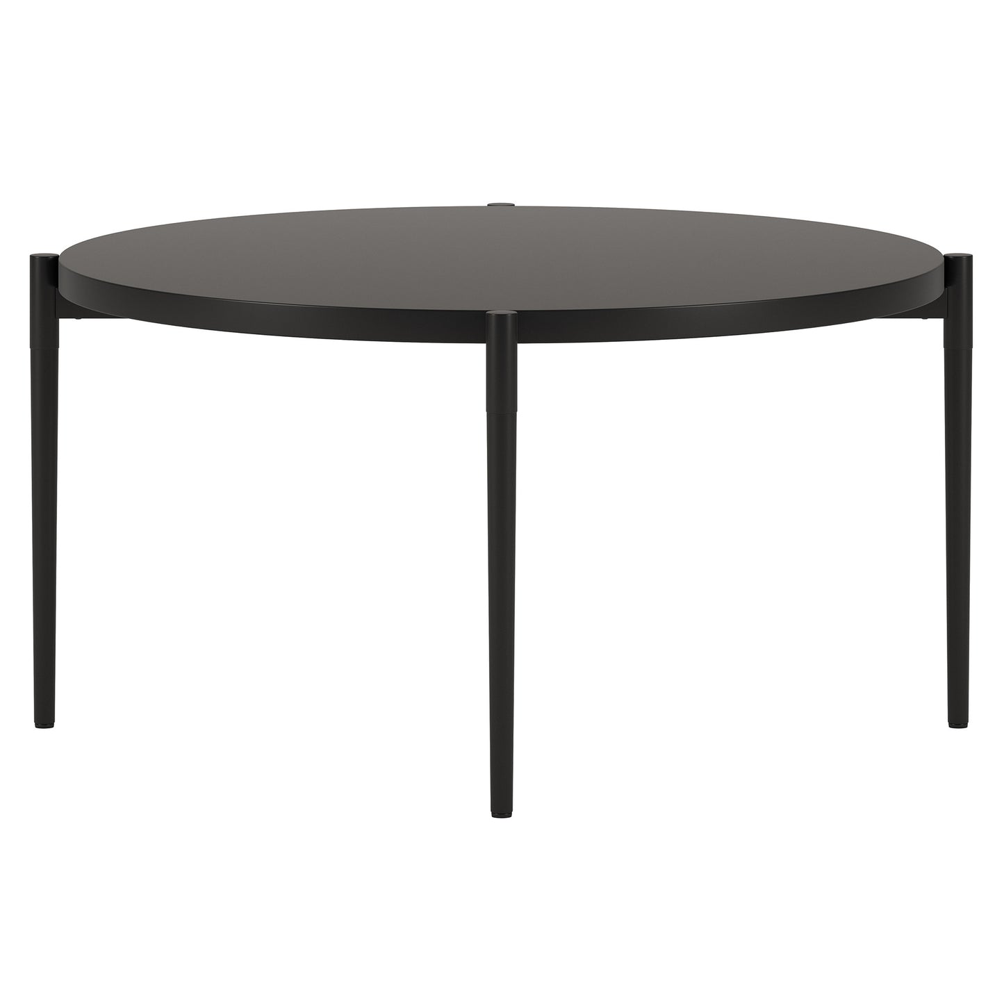 32" Black Steel Round Coffee Table