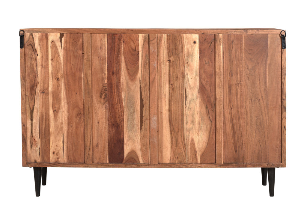 60" Brown Solid Wood Six Drawer Dresser
