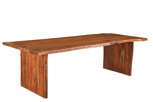 72" Brown Solid Wood Dining Table