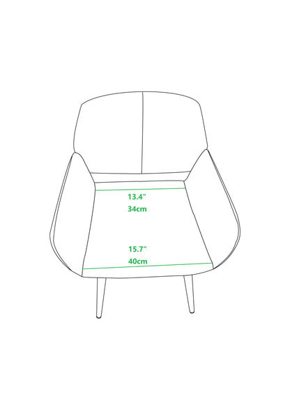 Green Upholstered Velvet Open Back Dining Chair