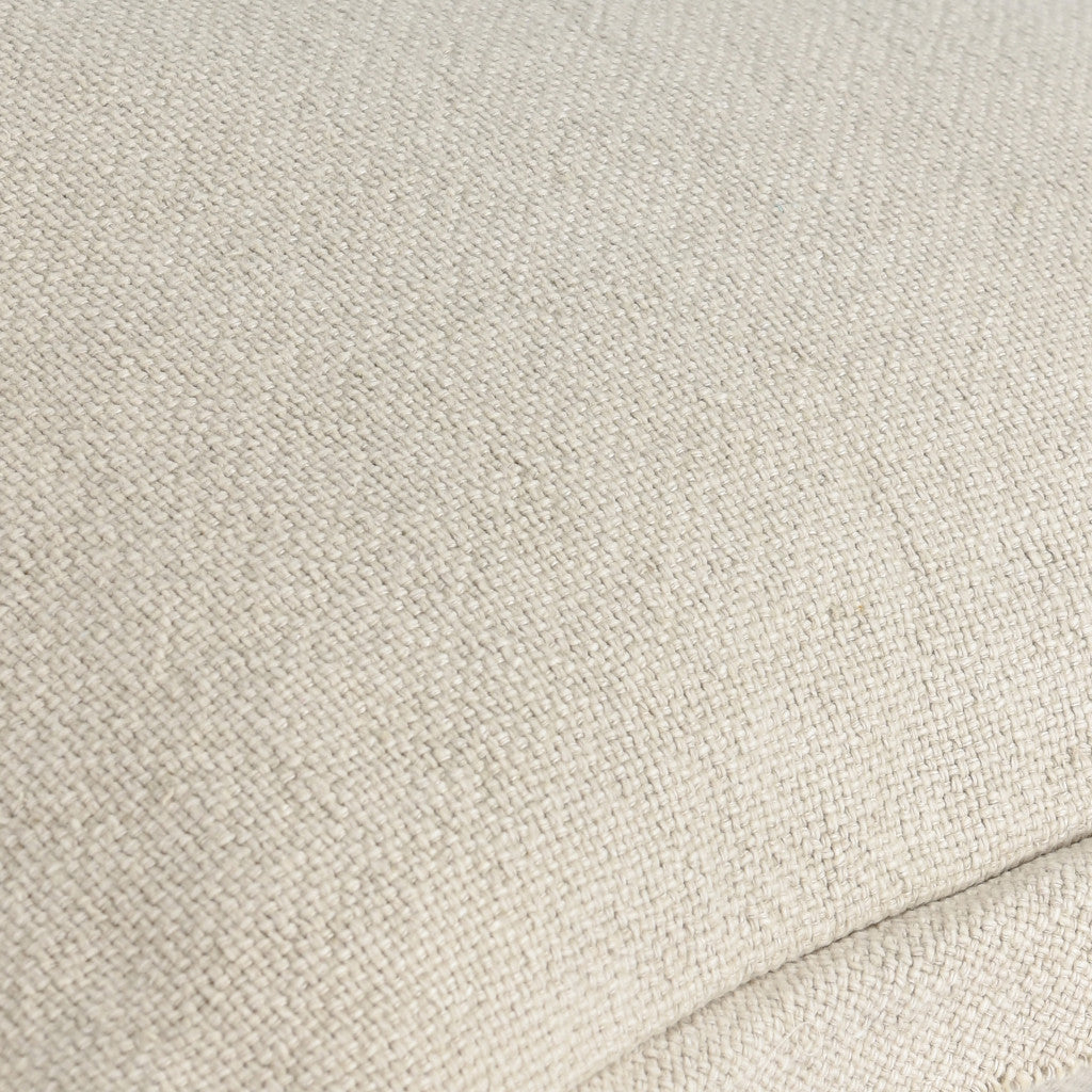 22" X 22" Beige Linen Zippered Pillow