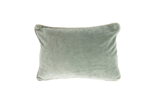 14" X 20" Green 100% Cotton Zippered Pillow