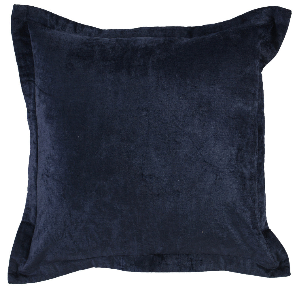 22" X 22" Blue Velvet Zippered Pillow