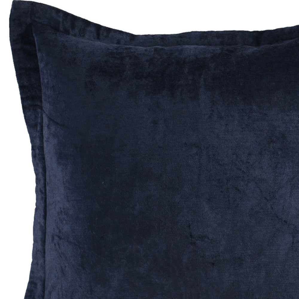 22" X 22" Blue Velvet Zippered Pillow