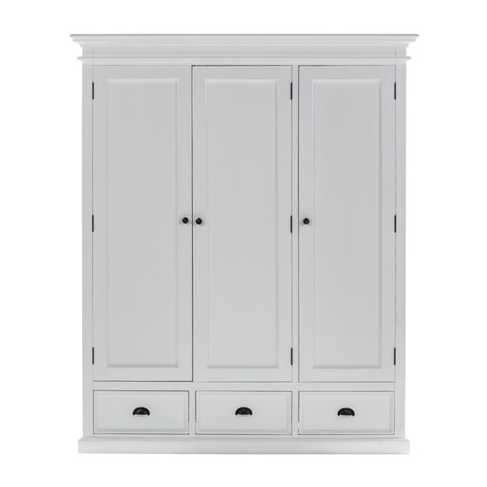 62" Off White Solid Wood Frame Standard Curio Cabinet With Six Shelves