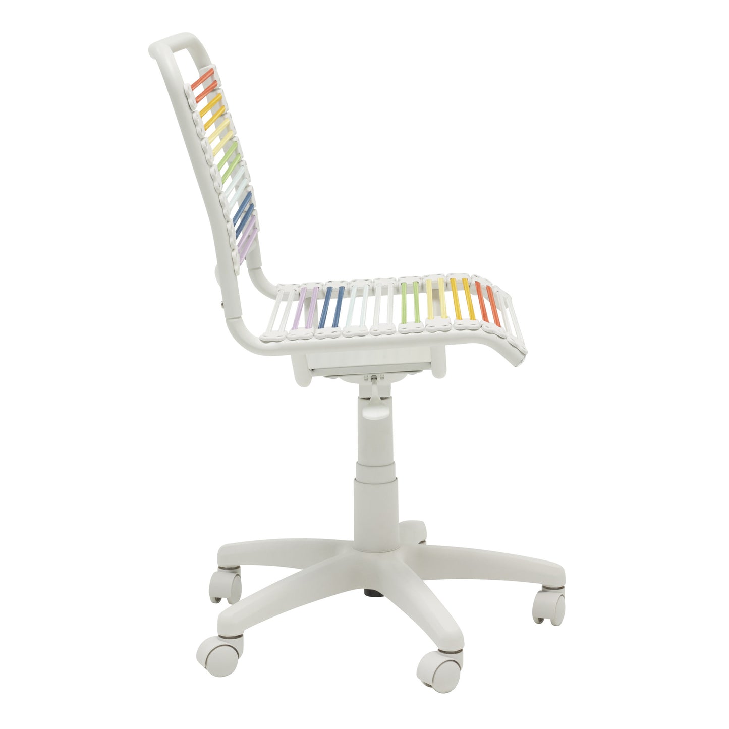 Rainbow Swivel Adjustable Task Chair Bungee Back Steel Frame