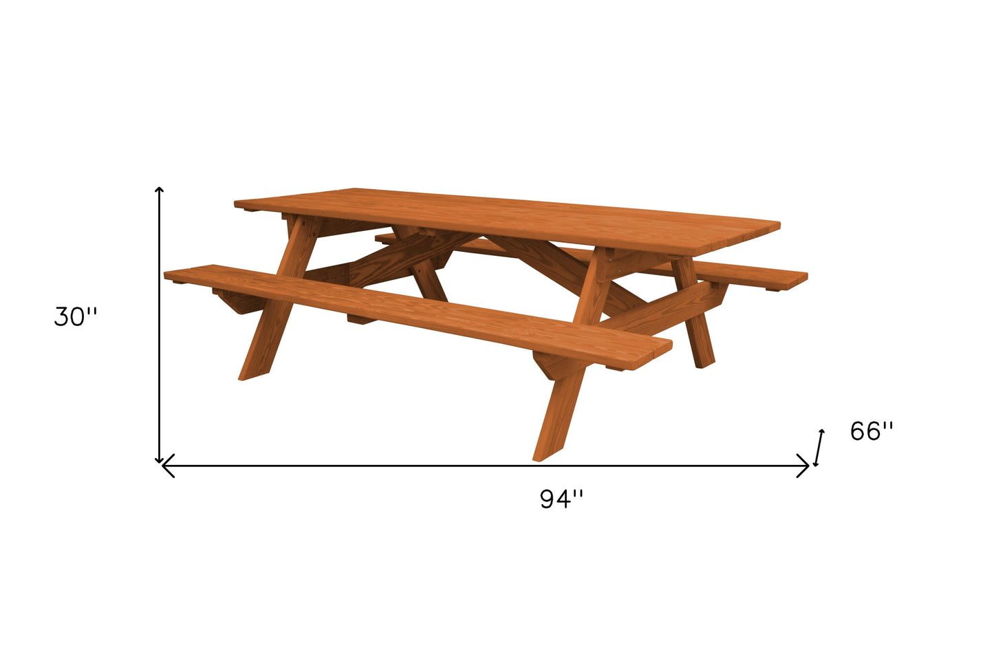 Cedar Chest Solid Wood Outdoor Picnic Table