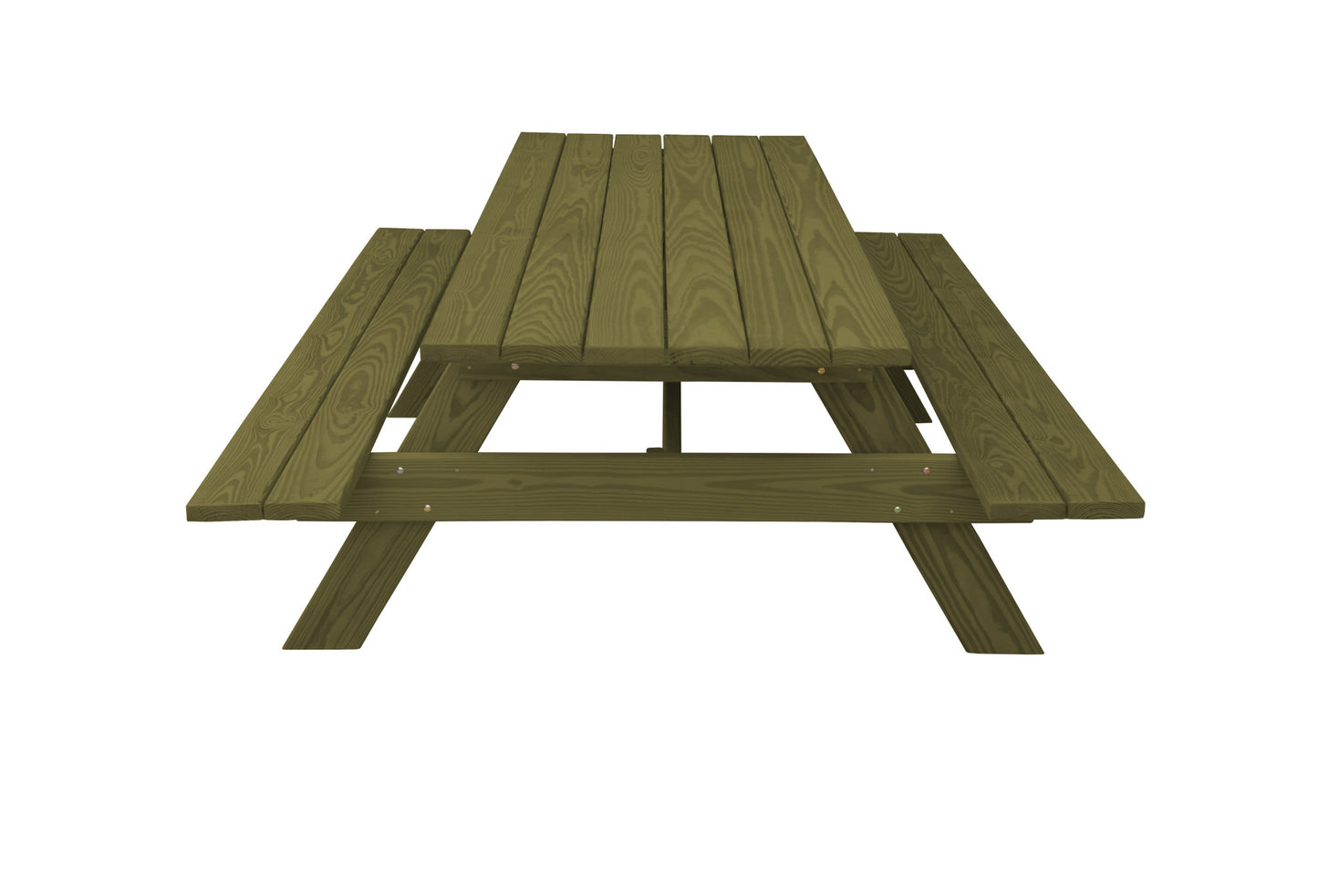 Green Solid Wood Outdoor Picnic Table