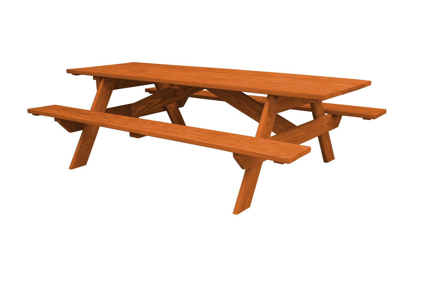 Redwood Solid Wood Outdoor Picnic Table