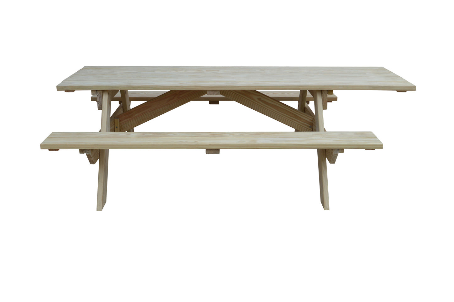 Natural Solid Wood Outdoor Picnic Table