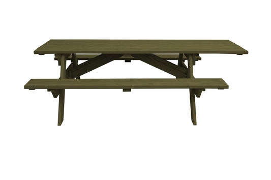 Green Solid Wood Outdoor Picnic Table