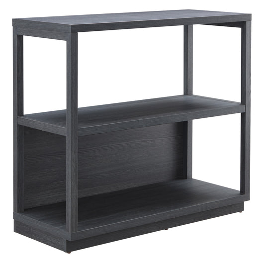33" Gray Three Tier Standard Bookcase
