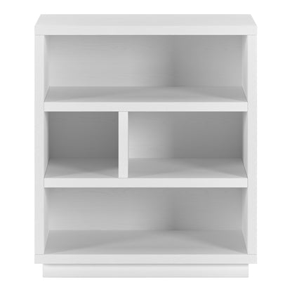 32" White Four Tier Standard Bookcase