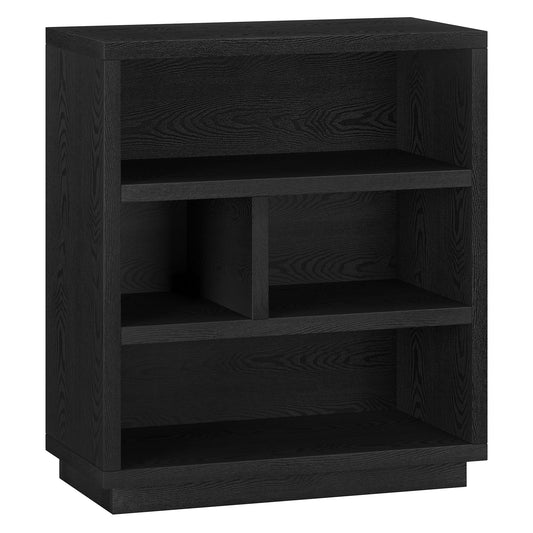 32" Black Four Tier Standard Bookcase