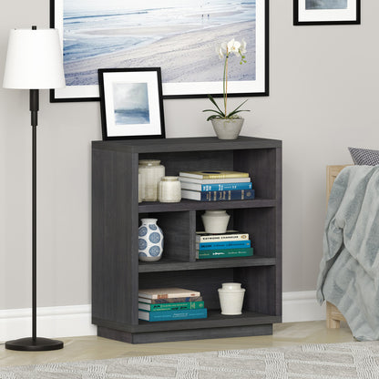 32" Gray Four Tier Standard Bookcase