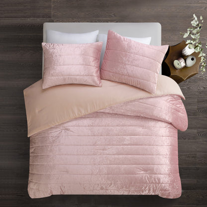 Blush Queen Polyester 180 Thread Count Washable Down Comforter Set