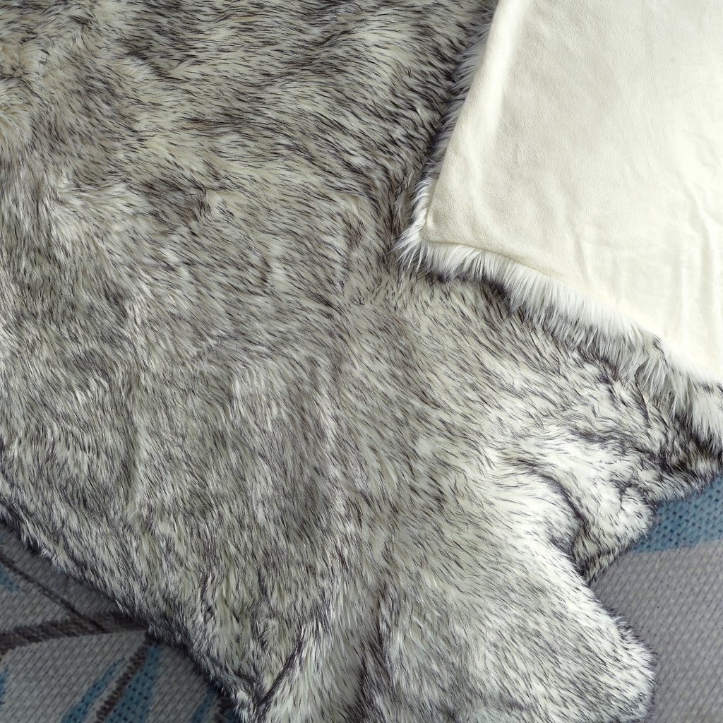 Brown Knitted Acrylic Animal Print Plush Throw Blanket